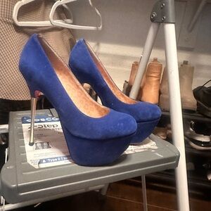 Betsey Johnson Vibrant Blue Platform Heels